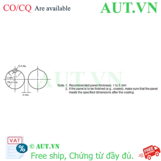 Ảnh của Công tắc nút nhấn Omron A3PT-90E12-24CO