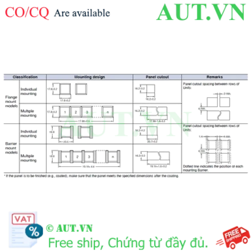 Ảnh của Công tắc nút nhấn Omron A3SA-90A1-05EW