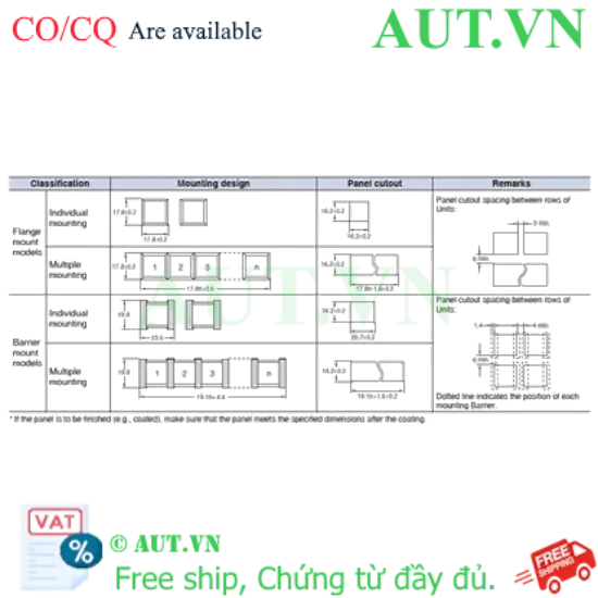 Ảnh của Công tắc nút nhấn Omron A3SA-90A1-05EY
