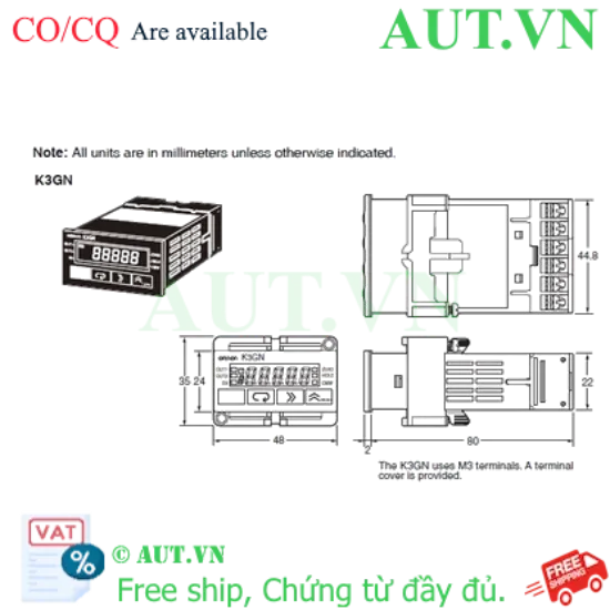 Ảnh của Đồng hồ đo đa năng Omron K3GN-NDC-L2 DC24