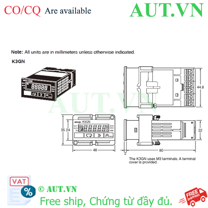 Ảnh của Đồng hồ đo đa năng Omron K3GN-PDT2 DC24