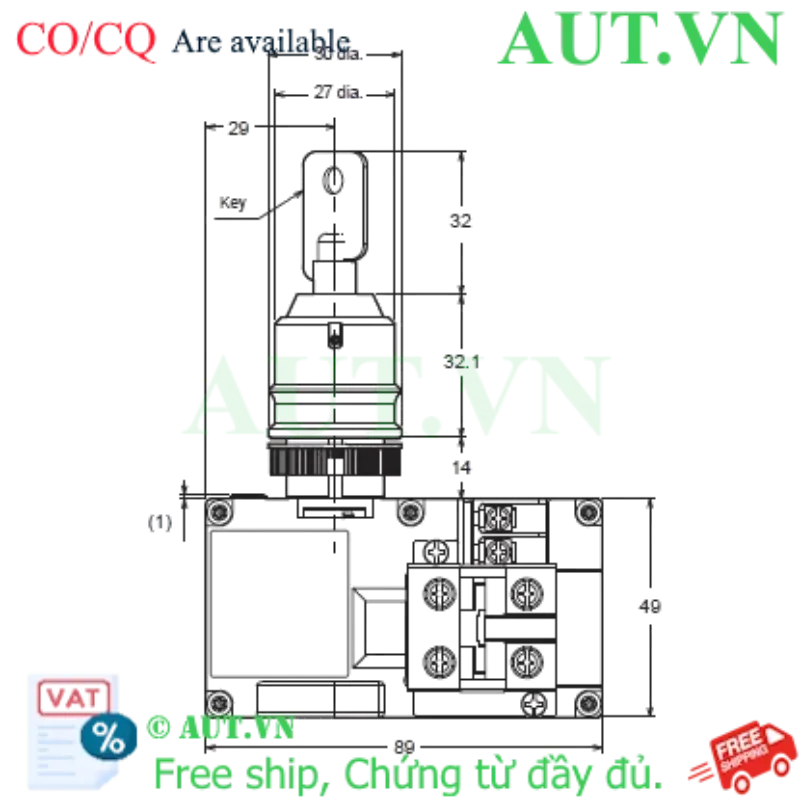 Ảnh của Khóa cửa an toàn Omron A22LK-2RLB-22-K01-SJ