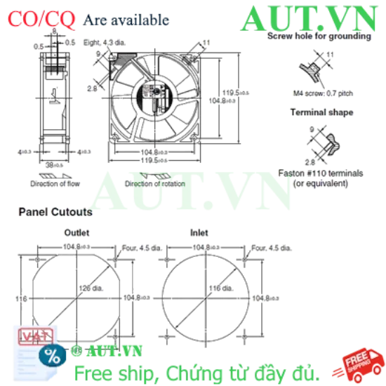 Ảnh của Quạt thông gió Omron R87F-A1A15HP
