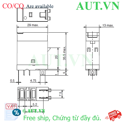 Ảnh của Rơ le trung gian Omron G2R-1-SNI AC200/(220) (S)
