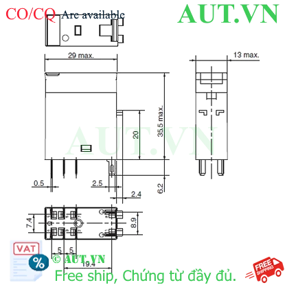 Ảnh của Rơ le trung gian Omron G2R-2-SNDI DC24 (S)