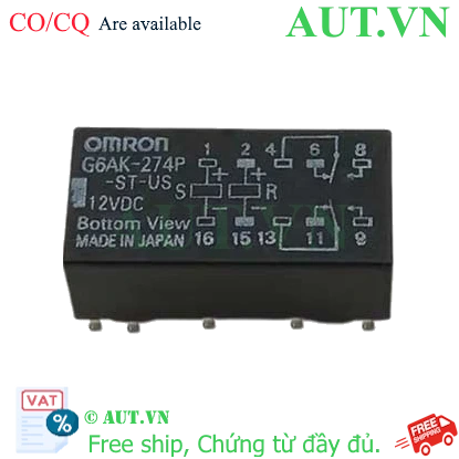 Ảnh của Rơ le trung gian Omron G6AK-274P-ST-US DC12