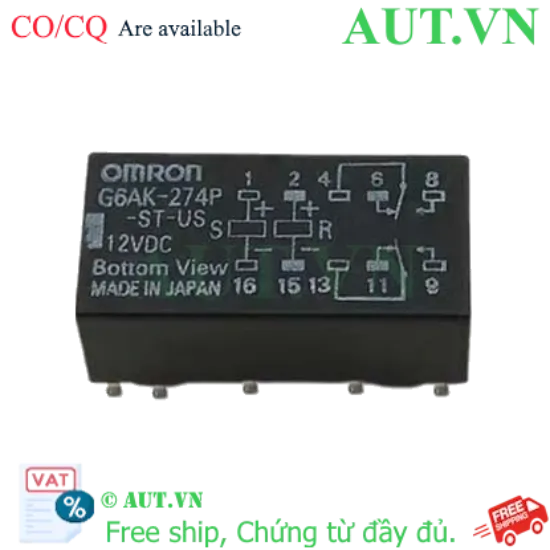 Ảnh của Rơ le trung gian Omron G6AK-274P-ST-US DC12
