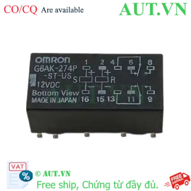 Ảnh của Rơ le trung gian Omron G6AK-274P-ST-US DC12