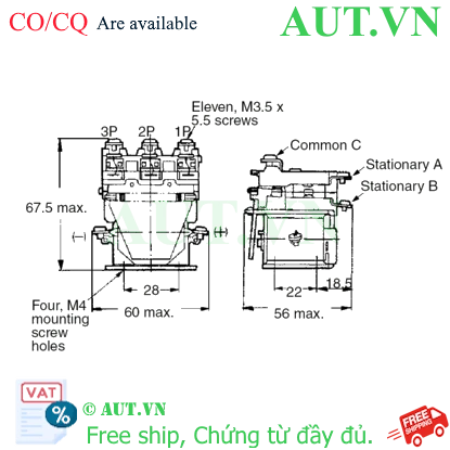 Ảnh của Rơ le trung gian Omron MM3B AC200/(220)