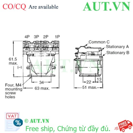 Ảnh của Rơ le trung gian Omron MM4X AC200/(220)
