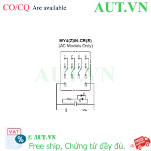 Ảnh của Rơ le trung gian Omron MY4IN-CR AC100/110 (S)