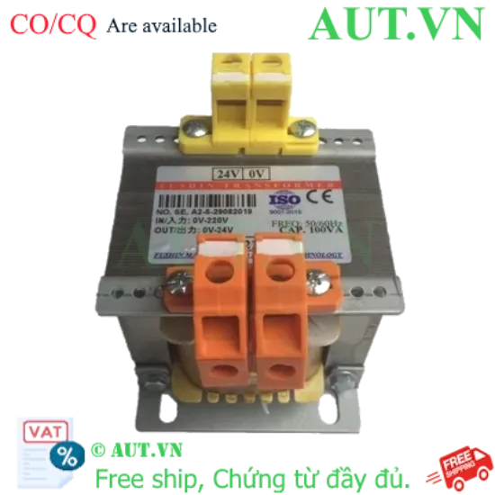 Ảnh của Biến áp cách ly 1 Pha 220V ra 24V 120VA (5A)