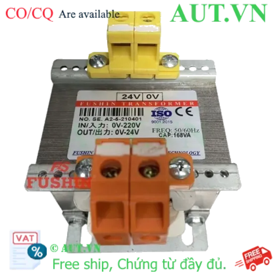 Ảnh của Biến áp cách ly 1 Pha 220V ra 24V 168VA (7A)