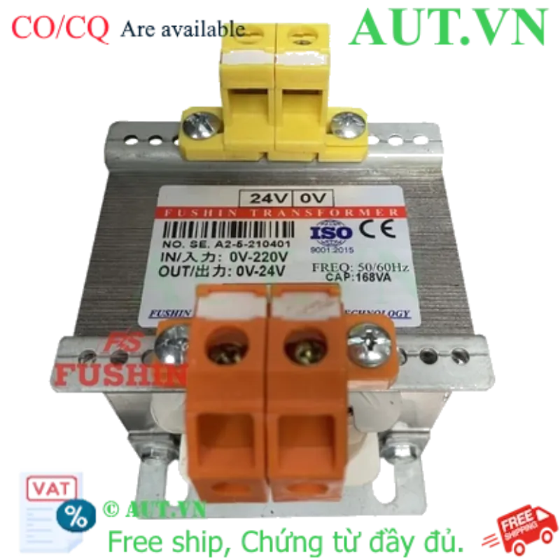 Ảnh của Biến áp cách ly 1 Pha 220V ra 24V 168VA (7A)