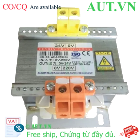 Ảnh của Biến áp cách ly 1 Pha 220V ra 24V 240VA (10A)