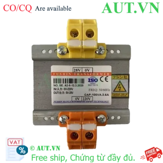 Ảnh của Biến áp cách ly 1 Pha 220V ra 28V-100VA