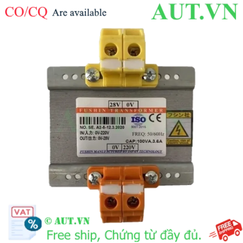 Ảnh của Biến áp cách ly 1 Pha 220V ra 28V-100VA