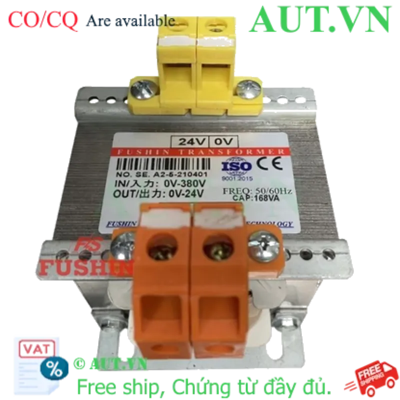 Ảnh của Biến áp cách ly 1 Pha 380V ra 24V 168VA (7A)