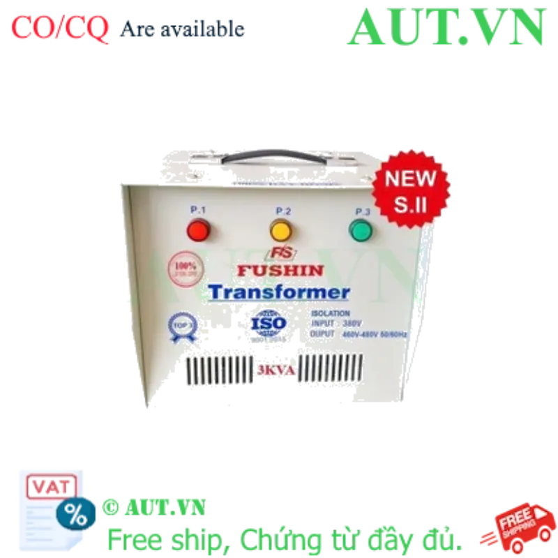 Ảnh của Biến áp cách ly 3 pha 380V ra 460-480V 3KVA (Dây Đồng)