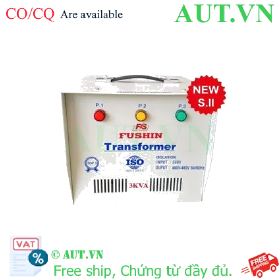 Ảnh của Biến áp cách ly 3 pha 380V ra 460-480V 3KVA (Dây Nhôm)