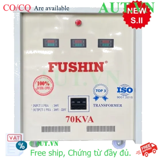 Ảnh của Biến áp tự ngẫu 3 Pha 380V ra 220V 70KVA (Dây Đồng)