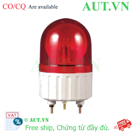 Ảnh của Đèn Xoay Cảnh Báo Qlight S80R-12-R 12VDC Màu Đỏ - Chống Nước IP44, Góc Chiếu 360°, Chính Hãng