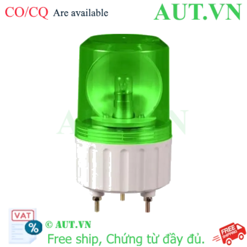 Ảnh của Đèn Xoay Cảnh Báo Qlight S80U-BZ-24-G | 24VDC, Xanh Lá, Còi 90dB