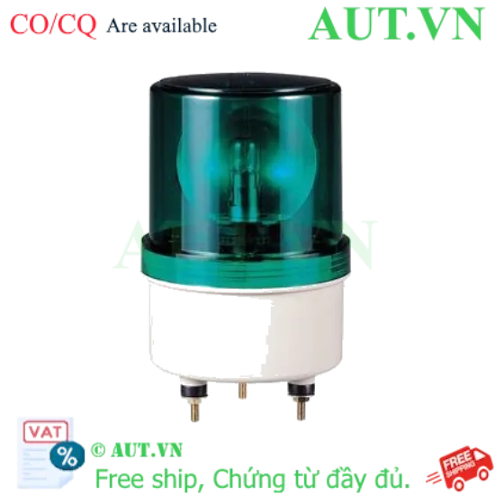 Ảnh của Đèn Xoay Cảnh Báo Qlight S100U-12-G - 12VDC, Màu Xanh Lá, Thấu Kính 100mm Siêu Sáng