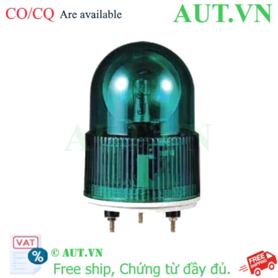 Ảnh của Đèn Xoay Cảnh Báo Qlight S100R-BZ-12-G (12VDC, Xanh Lá, Còi 90dB)