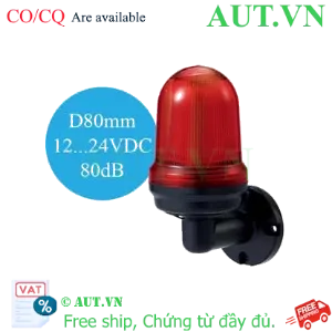 Ảnh của Đèn Cảnh Báo Qlight Q80LW-BZ | LED Đỏ Siêu Sáng, Còi 80dB, IP65