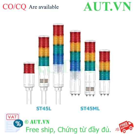 Ảnh của Đèn Tháp Tín Hiệu Qlight ST45L-BZ-3-24-RAG (3 Tầng, 24V, LED, Còi Báo)