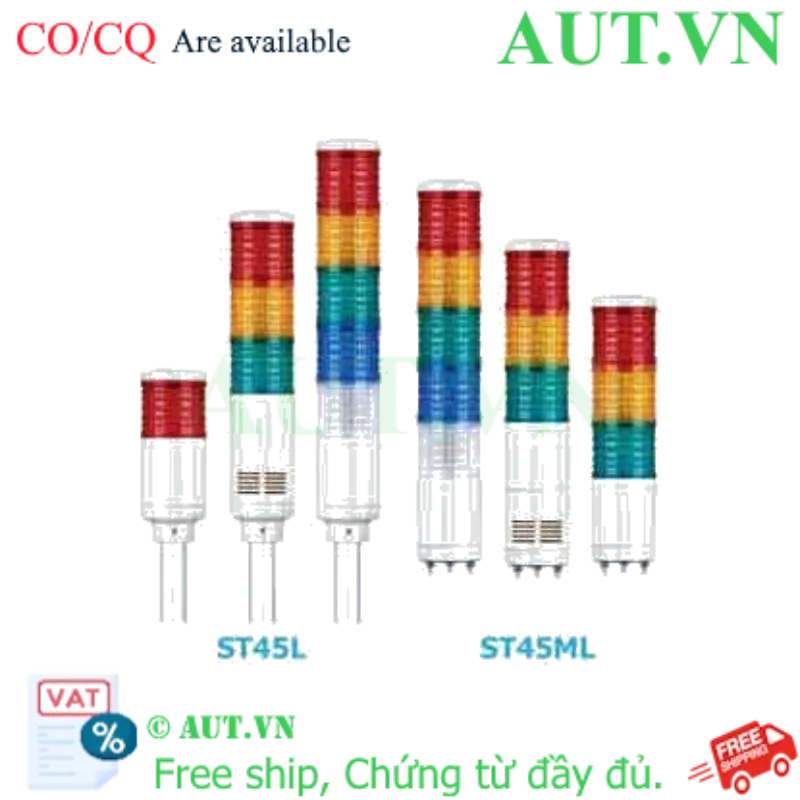 Ảnh của Đèn Tháp Tín Hiệu Qlight ST45L-BZ-3-24-RAG (3 Tầng, 24V, LED, Còi Báo)