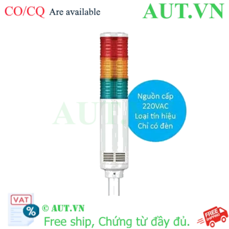 Ảnh của Đèn Tháp Tín Hiệu Qlight ST56EL-3-220-RAG-SZ18 | 3 Tầng LED, 220VAC, Kèm Đế SZ18