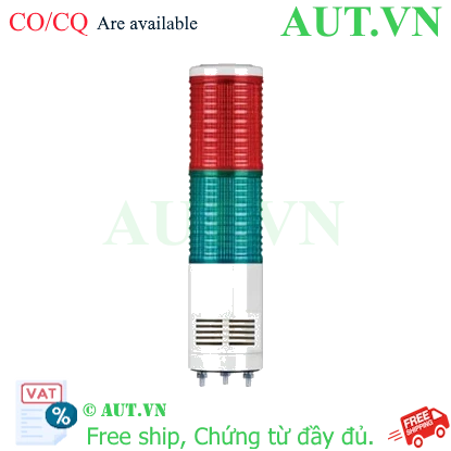 Đèn Tháp Cảnh Báo Qlight ST56ML-BZ-2-24-RG - 2 Tầng LED (Đỏ/Xanh), Còi 90dB, 24V