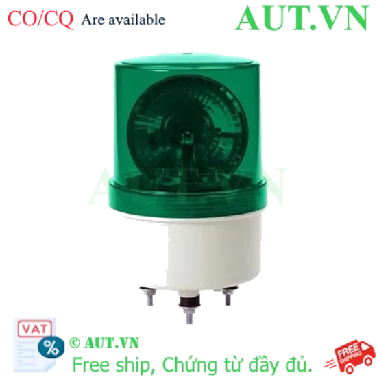 Ảnh của Đèn Cảnh Báo Xoay Qlight S100LR-BZ-12-G | LED Xanh Lá, Còi 90dB, 12VDC - Chính Hãng AUT VN