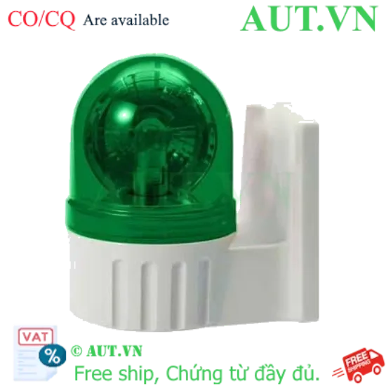 Ảnh của Đèn Xoay Cảnh Báo Qlight S80ADR-BZ-12-G | LED Xanh Lá, Còi 90dB, 12VDC - AUT VN