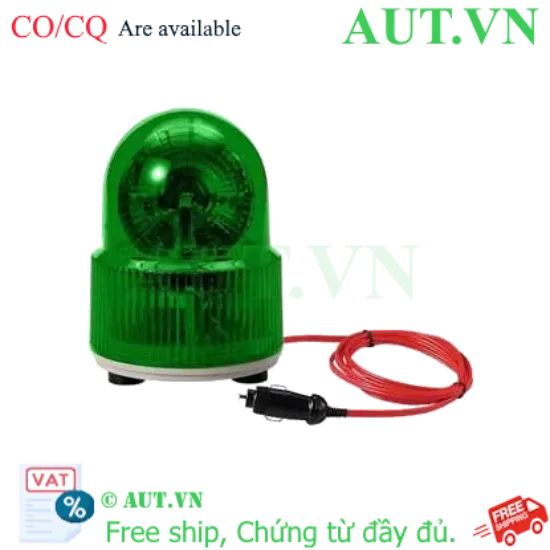 Ảnh của Đèn Cảnh Báo Qlight S125MLR-BZ-12-G | LED Xoay Xanh Lá, Còi 90dB, Đế Nam Châm 12V