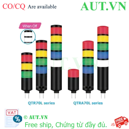 Ảnh của Đèn tháp Qlight QTR70L-BZ-2-110/220-RG
