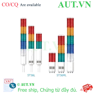 Ảnh của Đèn Tháp Qlight ST56L-BZ-4-24-RAGW | 4 Tầng LED, Còi 90dB, 24VDC/AC