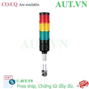 Ảnh của Đèn Tháp Tín Hiệu Qlight QT70LF-BZ-3-12-RAG | 3 Tầng LED Siêu Sáng, 12VDC, Còi 90dB