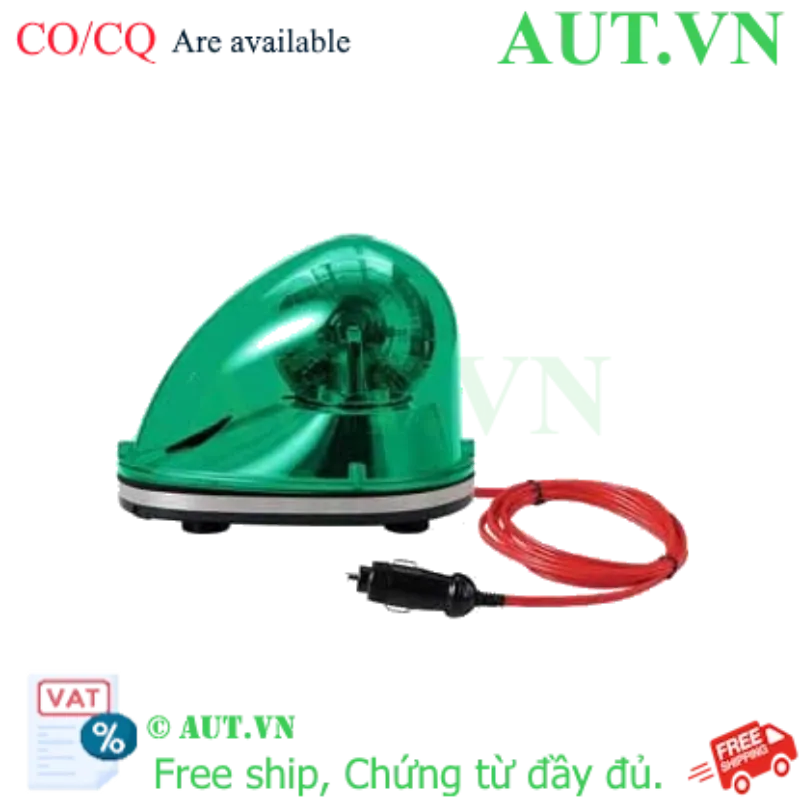Ảnh của Đèn Xoay Cảnh Báo Qlight SKMLR-12-G | LED 12VDC, Màu Xanh Lá, Lắp Nam Châm