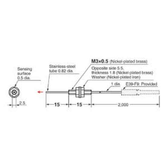 Ảnh của Cảm biến sợi quang Omron E32-T21-S1 2M
