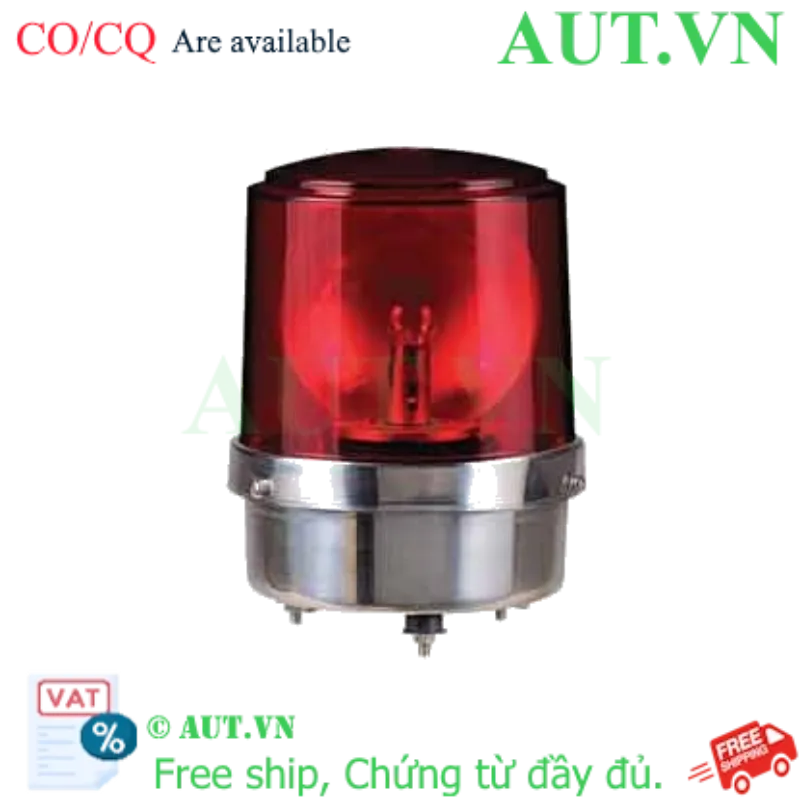 Ảnh của Đèn Xoay Cảnh Báo Qlight S150R-24-R (24VDC, Màu Đỏ, Vỏ Thép Không Gỉ)