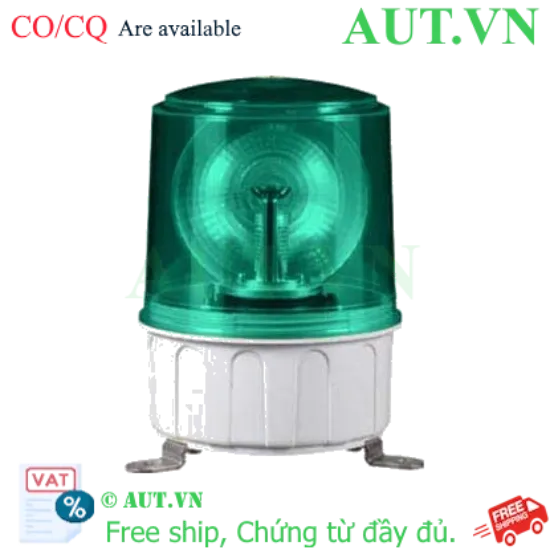 Ảnh của Đèn Xoay Cảnh Báo Qlight S150ULR-FT-BZ-12-G | LED Xanh, Còi 90dB, 12VDC