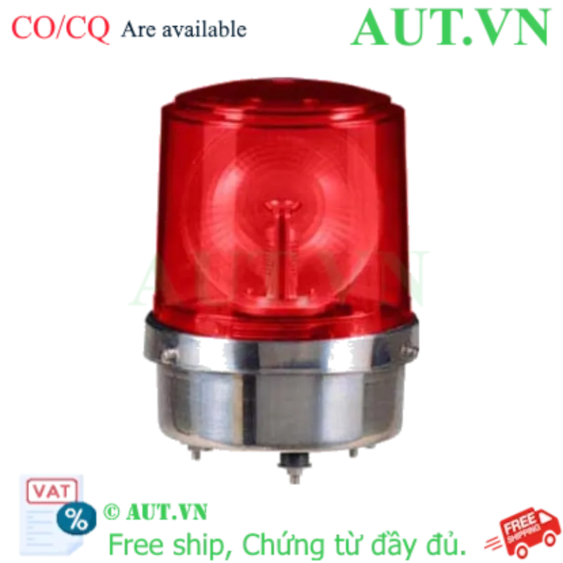 Ảnh của Đèn Xoay Cảnh Báo Qlight S150RLR-24-R | LED Đỏ 24VDC, Thấu Kính 150mm, Vỏ Thép Không Gỉ