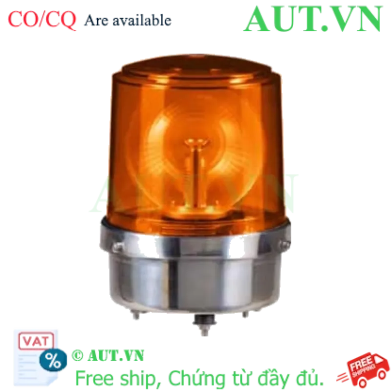 Ảnh của Đèn Xoay Cảnh Báo Qlight S150RLR-24-A | 24VDC, LED Hổ Phách, Vỏ Thép Không Gỉ Siêu Bền