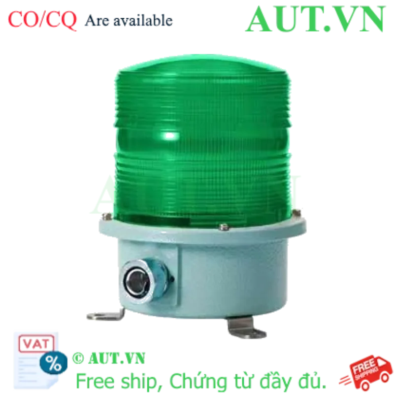 Ảnh của Đèn Tín Hiệu Cảnh Báo Qlight SH2L-220-G | LED Xanh, 220VAC, IP66 Chuẩn Hàng Hải