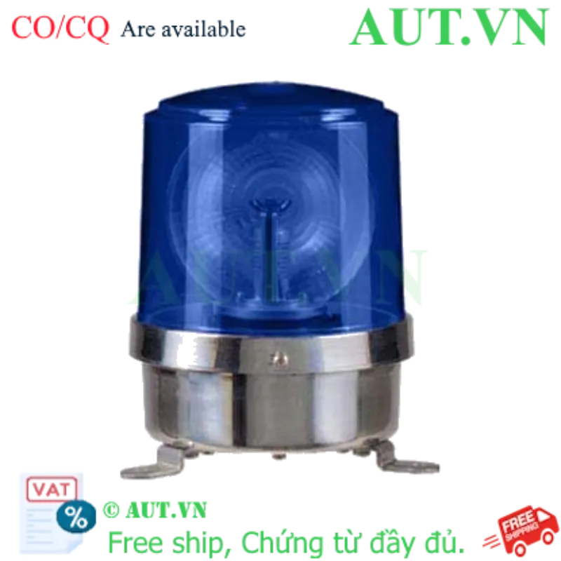 Ảnh của Đèn Xoay Cảnh Báo Qlight S150RLR-FT-24-B | LED 24VDC, Thấu Kính 150mm, Vỏ Thép Không Gỉ, Màu Xanh