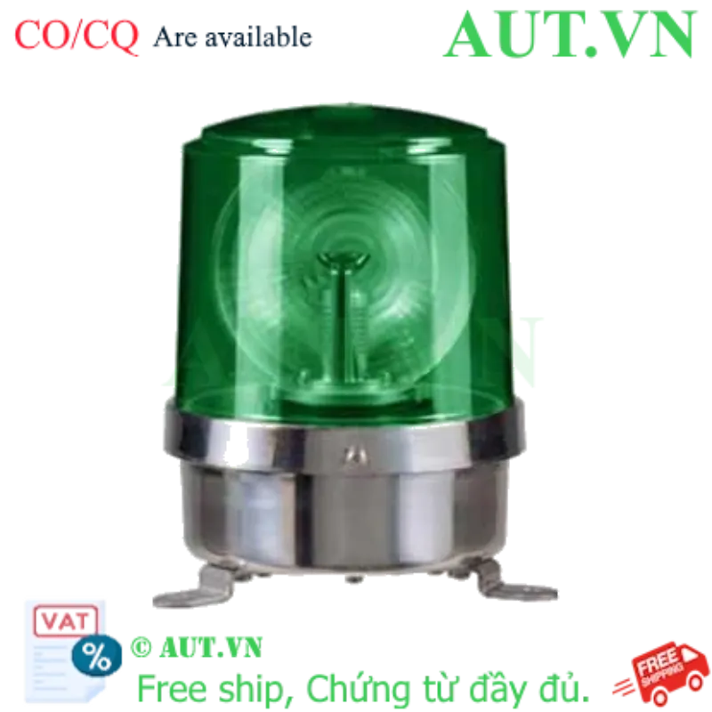 Ảnh của Đèn Xoay Cảnh Báo Qlight S150RLR-FT-24-G | LED Xanh Lá, 24VDC, Lens 150mm