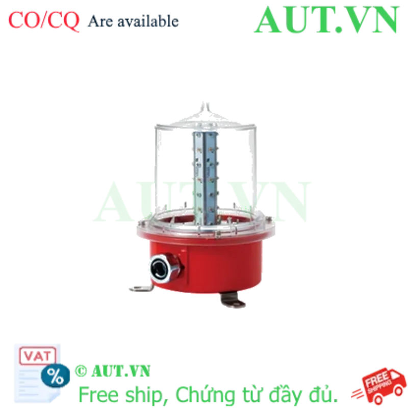 Ảnh của Đèn Tín Hiệu Cảnh Báo Qlight SAOL3-220-R-SSW | LED Đỏ, 220VAC, IP66 Chống Nước